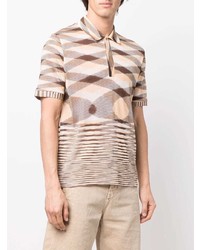 Polo à losanges beige Missoni