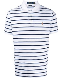 Polo à rayures horizontales blanc et bleu marine Polo Ralph Lauren