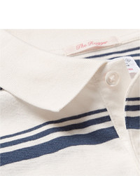 Polo à rayures horizontales blanc et bleu marine Gant