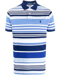 Polo à rayures horizontales blanc et bleu Polo Ralph Lauren