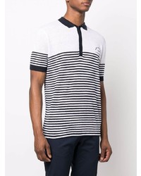 Polo à rayures horizontales blanc et noir Karl Lagerfeld