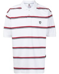 Polo à rayures horizontales blanc AAPE BY A BATHING APE