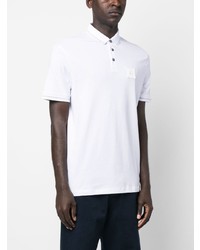 Polo à rayures horizontales blanc Armani Exchange