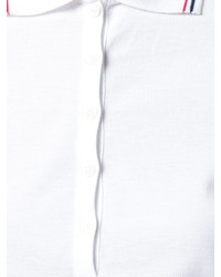 Polo à rayures horizontales blanc Thom Browne