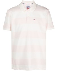 Polo à rayures horizontales blanc Tommy Jeans