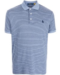 Polo à rayures horizontales bleu clair Polo Ralph Lauren