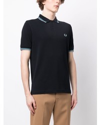 Polo à rayures horizontales bleu marine Fred Perry