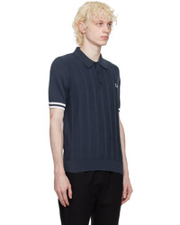 Polo à rayures horizontales bleu marine Fred Perry