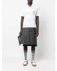 Polo à rayures horizontales gris Thom Browne