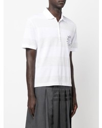 Polo à rayures horizontales gris Thom Browne