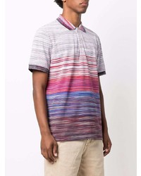 Polo à rayures horizontales multicolore Missoni