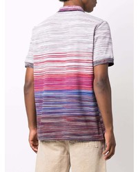 Polo à rayures horizontales multicolore Missoni