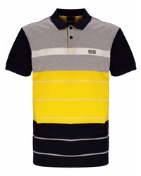 Polo à rayures horizontales multicolore BOSS