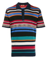 Polo à rayures horizontales multicolore Missoni