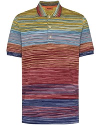 Polo à rayures horizontales multicolore Missoni