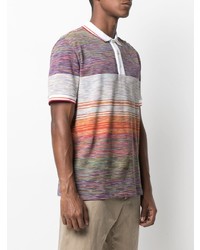 Polo à rayures horizontales multicolore Missoni