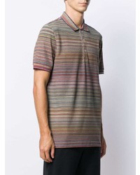 Polo à rayures horizontales multicolore Missoni