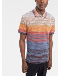 Polo à rayures horizontales multicolore Missoni