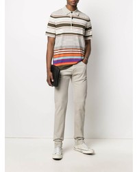 Polo à rayures horizontales multicolore Missoni