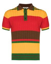 Polo à rayures horizontales multicolore Wales Bonner