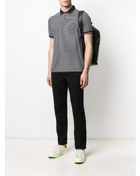 Polo à rayures horizontales noir et blanc Calvin Klein