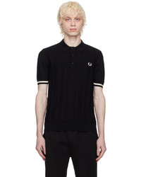 Polo à rayures horizontales noir Fred Perry
