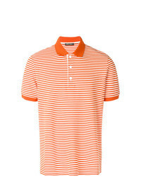 Polo à rayures horizontales orange