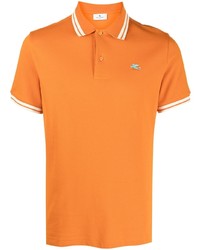 Polo à rayures horizontales orange Etro
