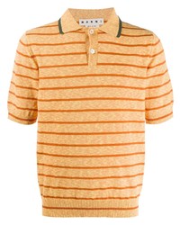 Polo à rayures horizontales orange Marni
