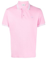 Polo à rayures horizontales rose Etro