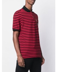 Polo à rayures horizontales rouge Gucci
