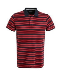 Polo à rayures horizontales rouge Esprit