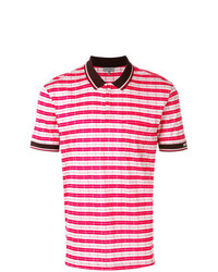 Polo à rayures horizontales rouge Lanvin