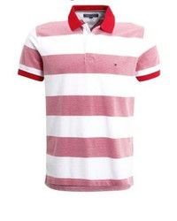Polo à rayures horizontales rouge Tommy Hilfiger