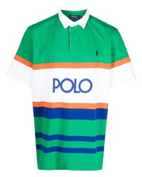 Polo à rayures horizontales vert Polo Ralph Lauren