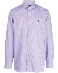 Polo à rayures horizontales violet clair Polo Ralph Lauren