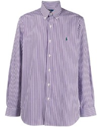 Polo à rayures horizontales violet clair Polo Ralph Lauren