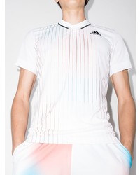 Polo à rayures verticales blanc adidas Tennis
