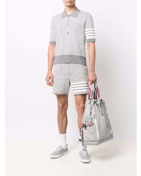 Polo à rayures verticales gris Thom Browne