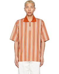 Polo à rayures verticales orange JW Anderson