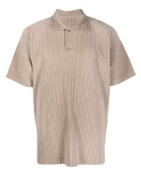 Polo beige Homme Plissé Issey Miyake