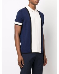 Polo blanc et bleu marine Hugo