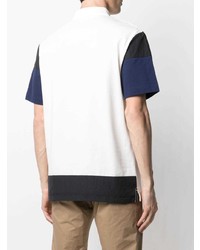 Polo blanc et bleu marine Fred Perry