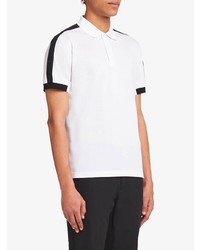 Polo blanc et noir Prada