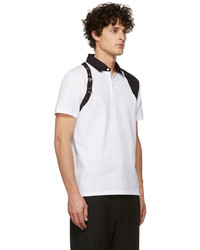 Polo blanc et noir Alexander McQueen