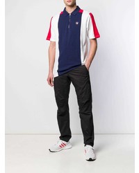 Polo blanc et rouge et bleu marine Fila