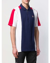 Polo blanc et rouge et bleu marine Fila