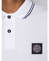 Polo blanc Stone Island