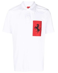 Polo blanc Ferrari