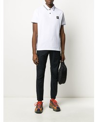 Polo blanc Stone Island